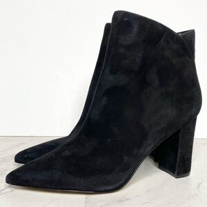 Marc Fisher Urmi Black Suede Pointy Toe Bootie 11M
